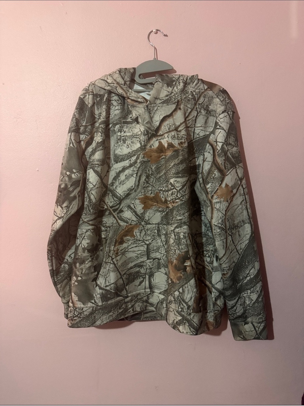 90 Degree By Reflex Men's Camo Hoodie in Green and Brown
